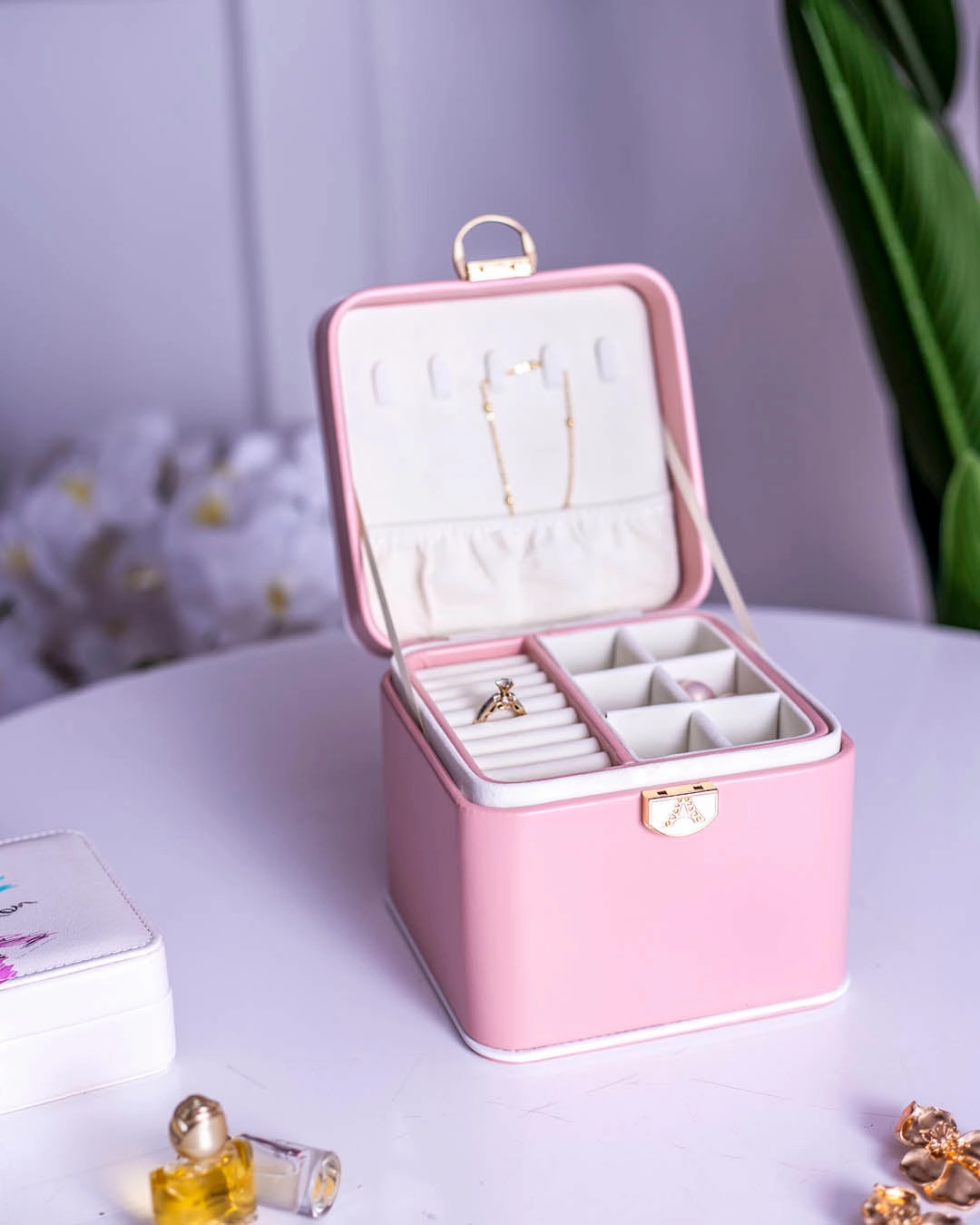 Travel Jewellery Box - Pink