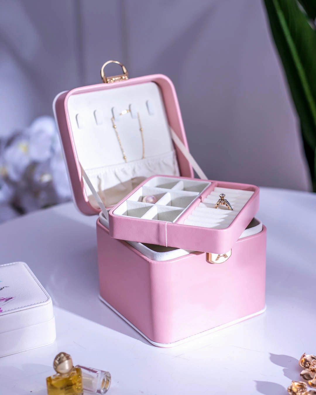 Travel Jewellery Box - Pink