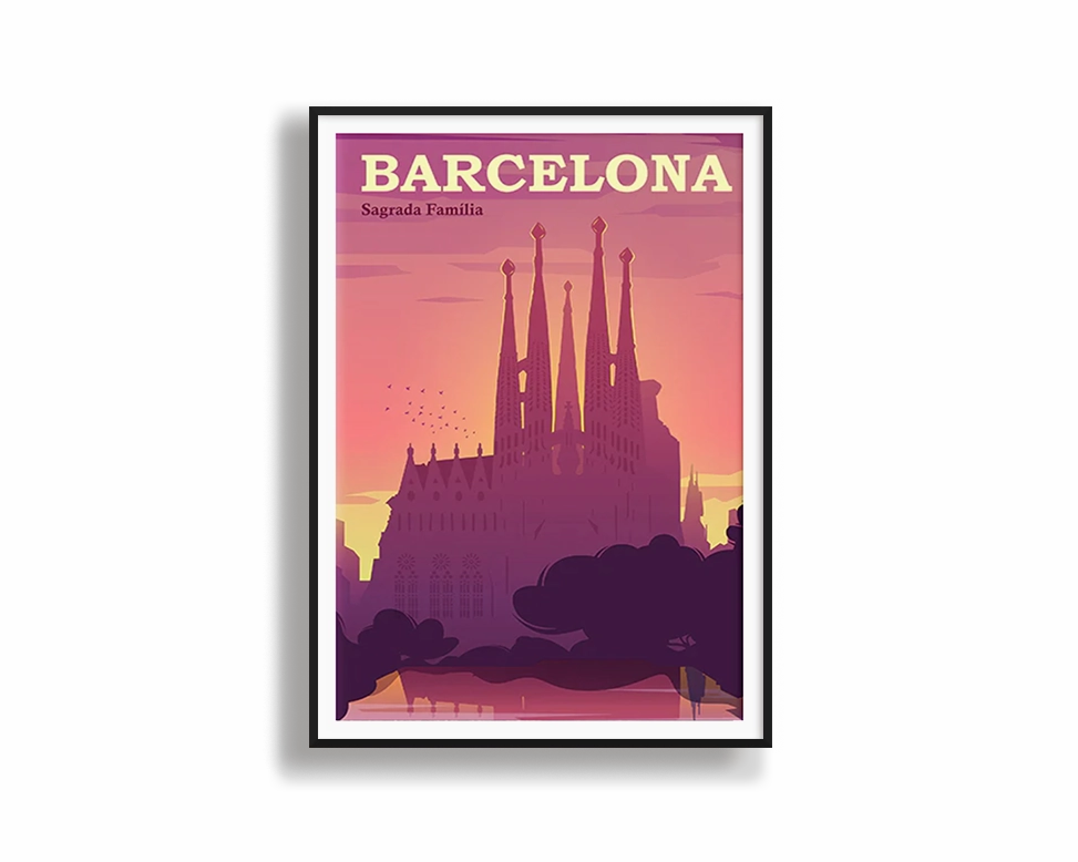 Travel Series - Barcelonanordic style wall decor