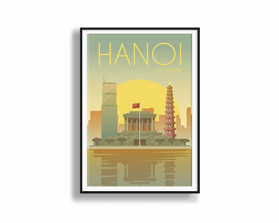 Travel Series - Hanoi Vietnamnordic style wall decor