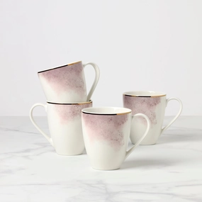 Trianna Mugs - Set of 4glass cups ,personalized mugs 
