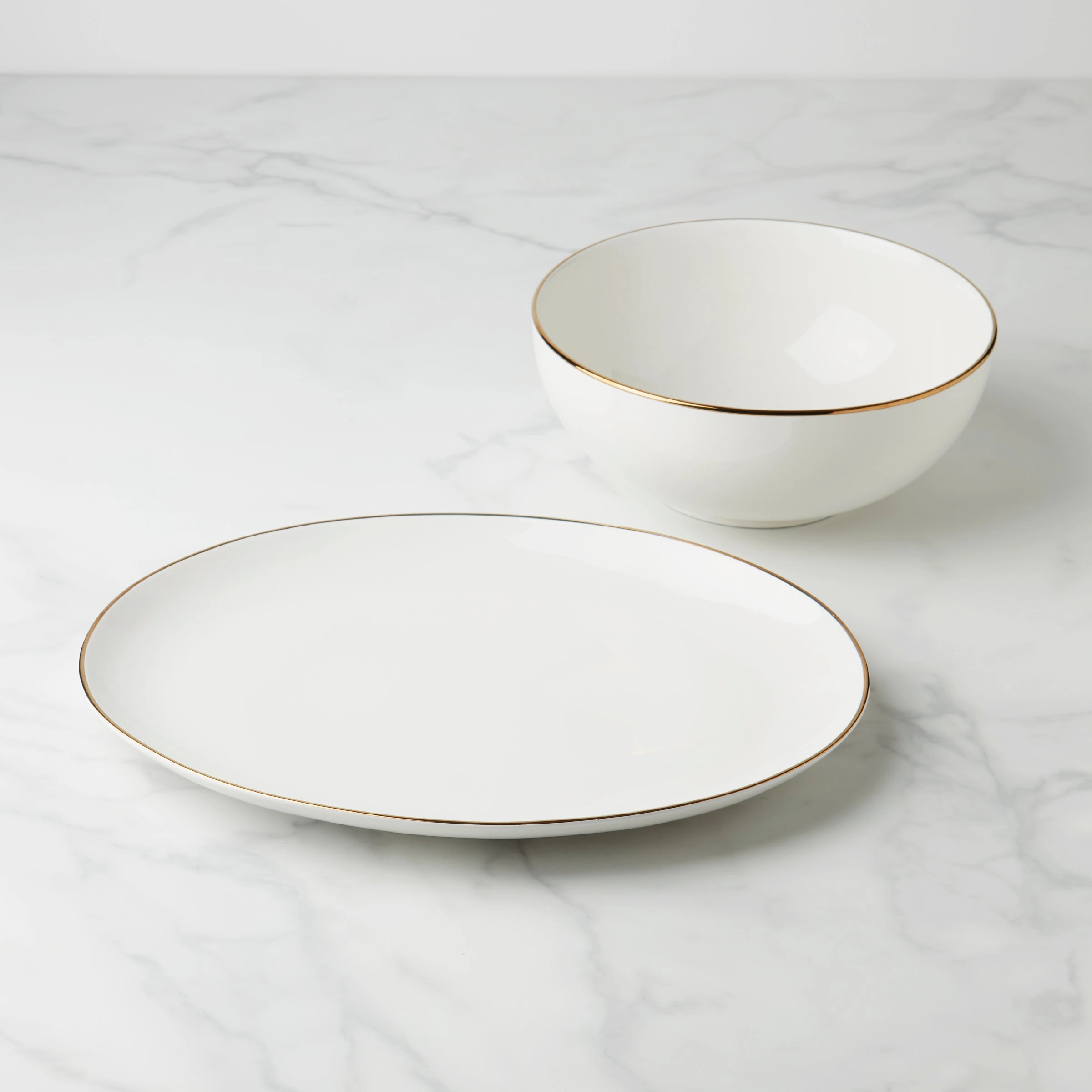 Trianna White 2-Piece Serveware Bundleafternoon tea dessert tray