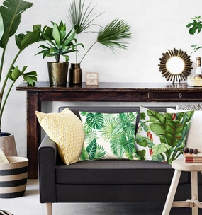 Tropical Green Throw Cushionhome decor ,wall decor 