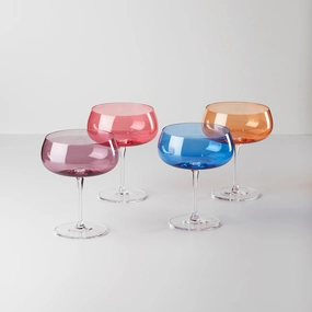True Colors Cocktail Glasses - Set Of 4glass cups ,personalized mugs 