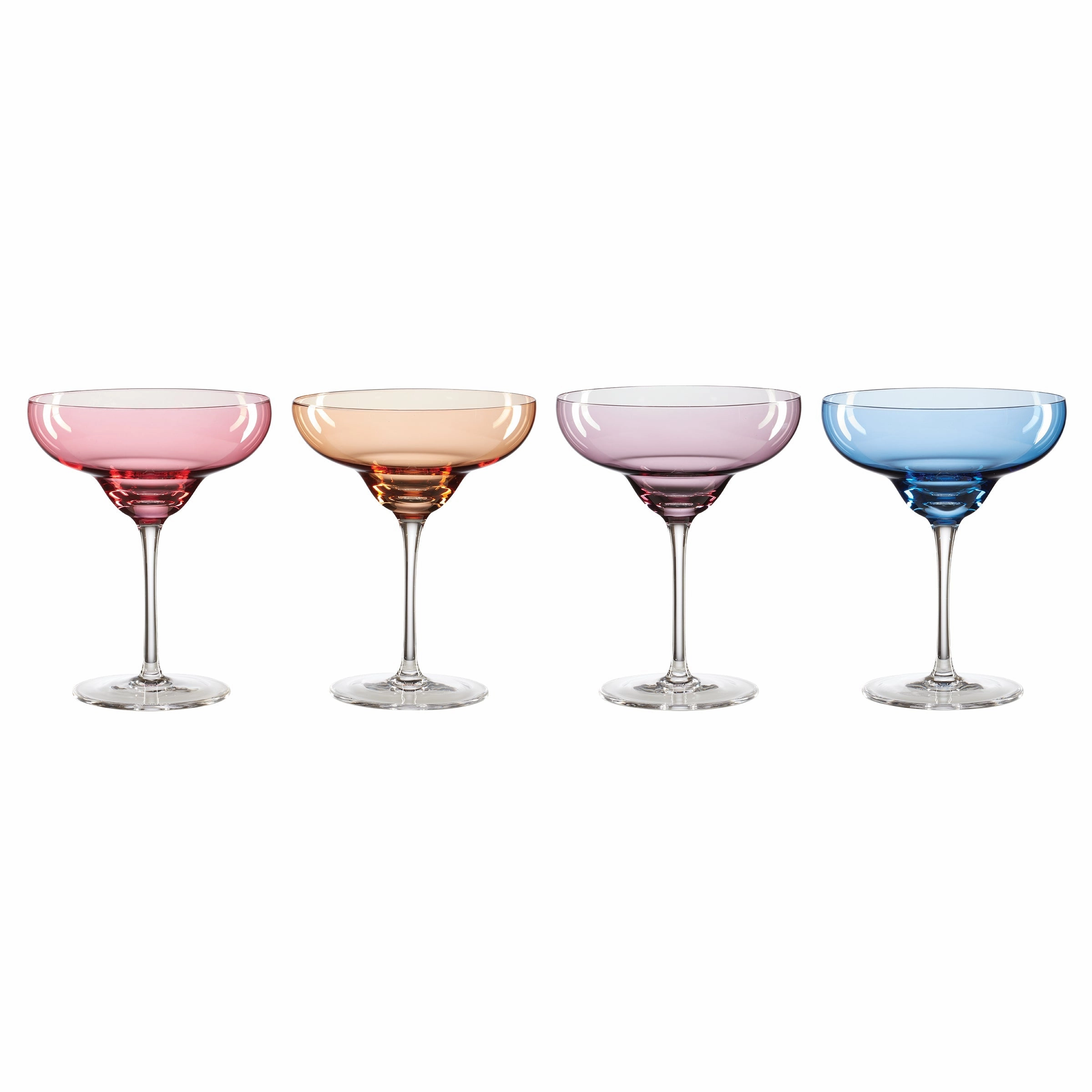 True Colors Margarita Glasses - Set Of 4