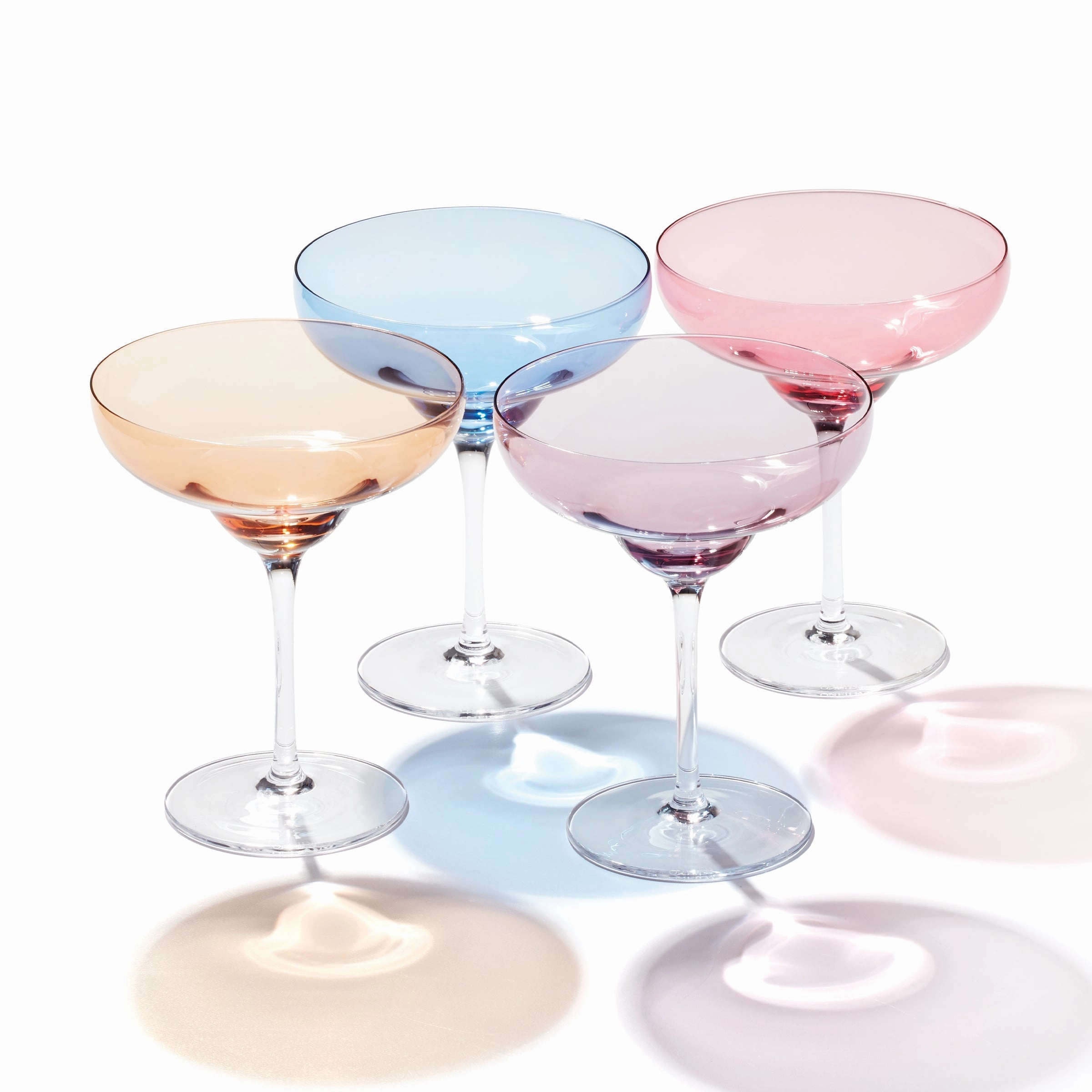 True Colors Margarita Glasses - Set Of 4