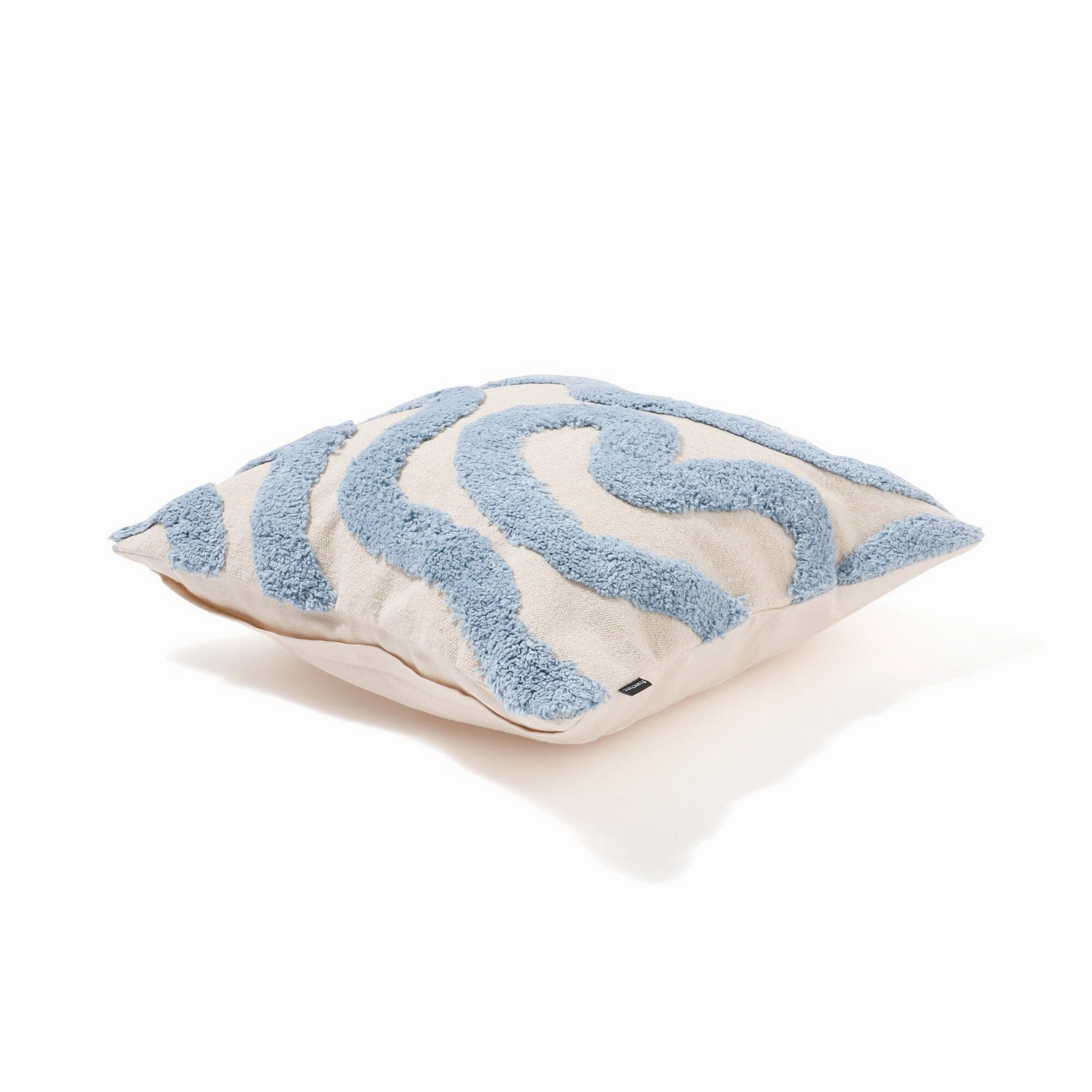 Tuft Drawing Cushion Cover 450 X 450 Blue