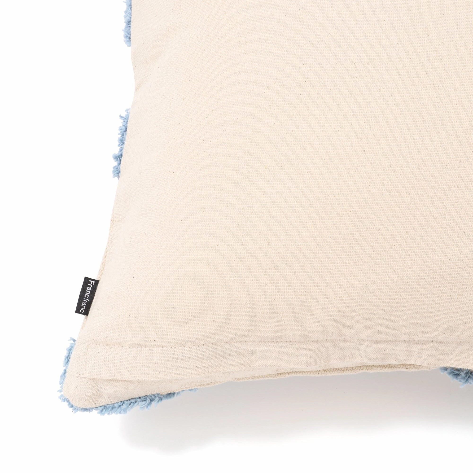 Tuft Drawing Cushion Cover 450 X 450 Blue