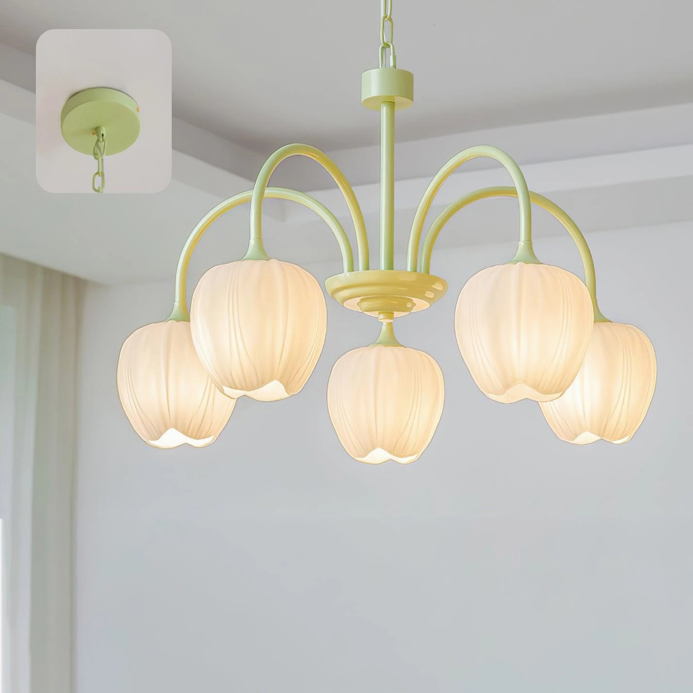 Tulip Matcha Chandelier