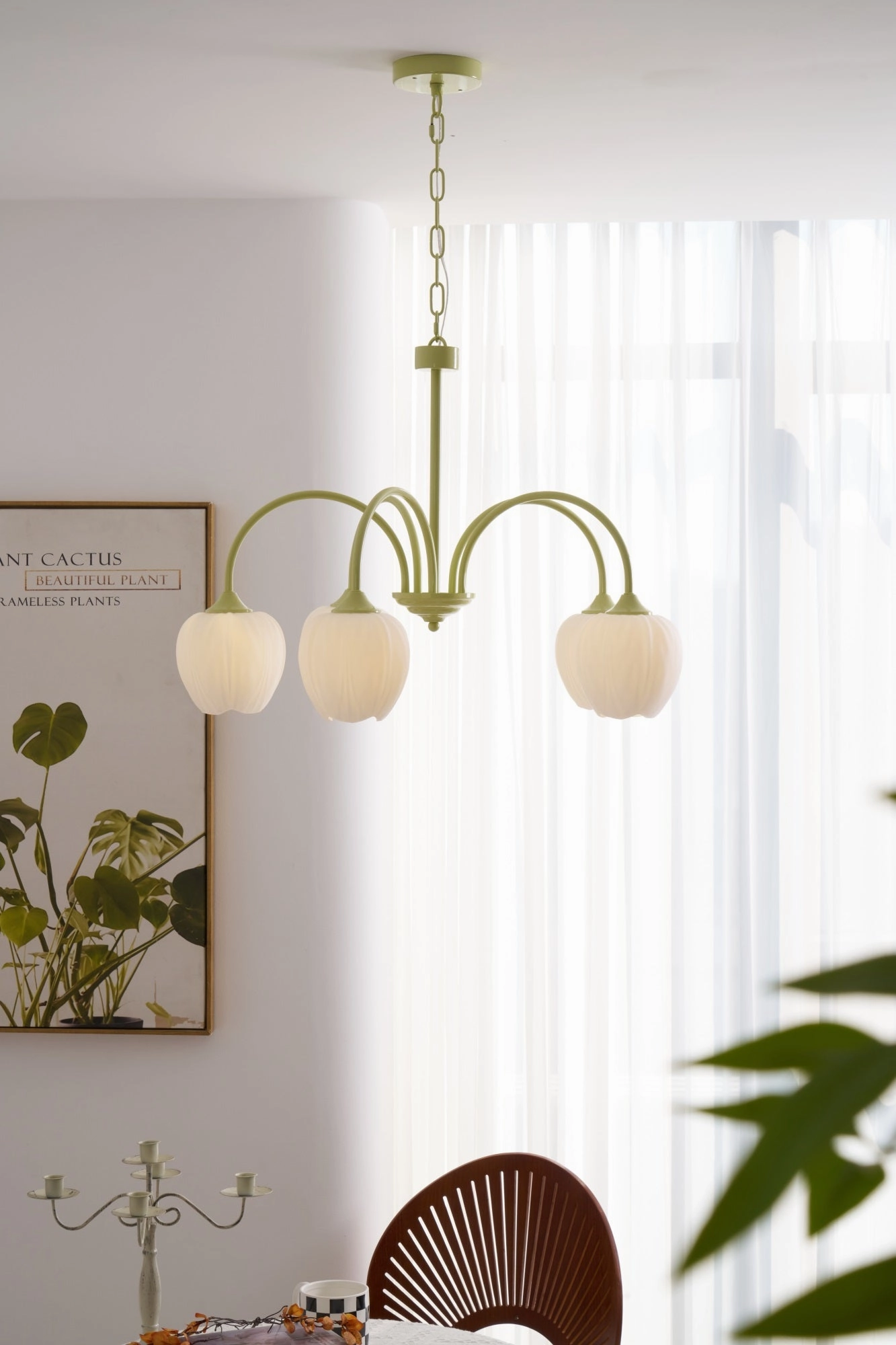 Tulip Matcha Chandelier