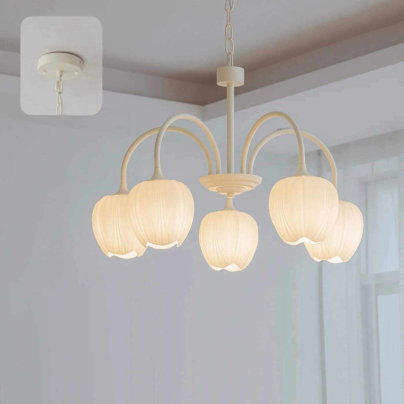 Tulip Matcha Chandelier