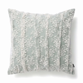 Tulle Flower Cushion Cover 450 X 450 Light Greenbedding sets ,throw blankets 