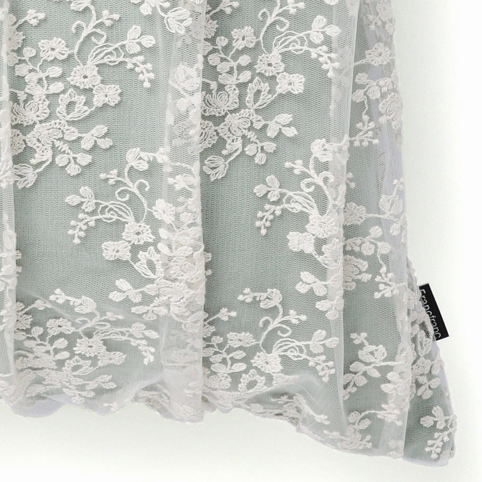 Tulle Flower Cushion Cover 450 X 450 Light Green