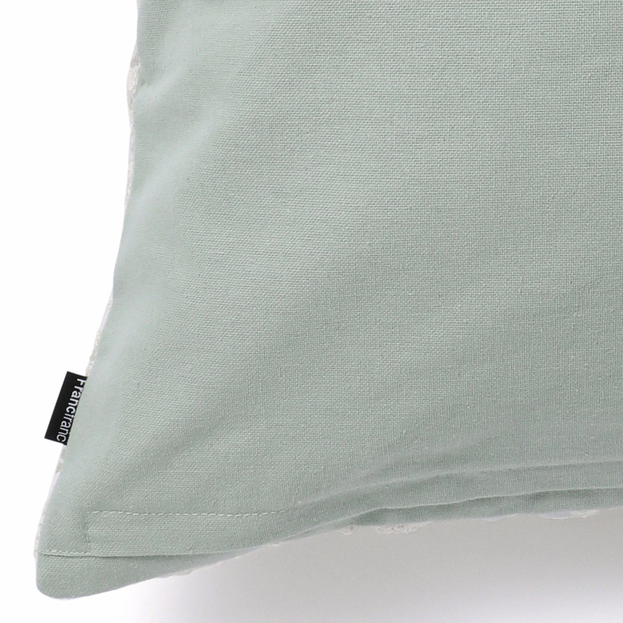 Tulle Flower Cushion Cover 450 X 450 Light Green