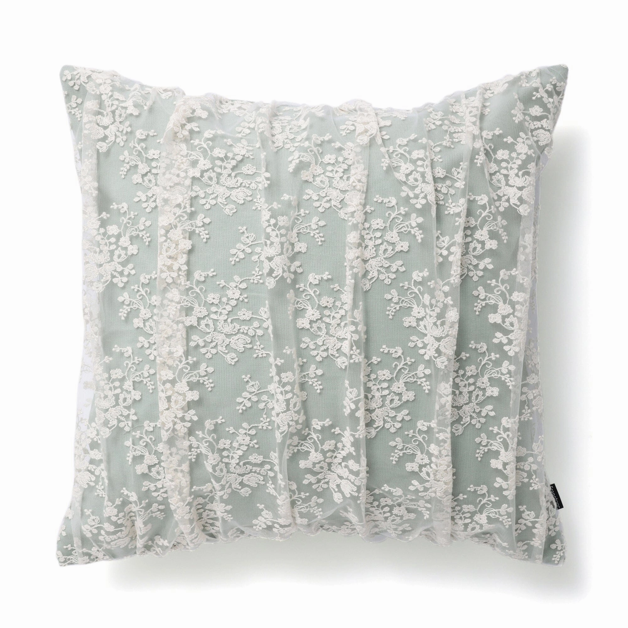 Tulle Flower Cushion Cover 450 X 450 Light Greenbedding sets ,throw blankets 