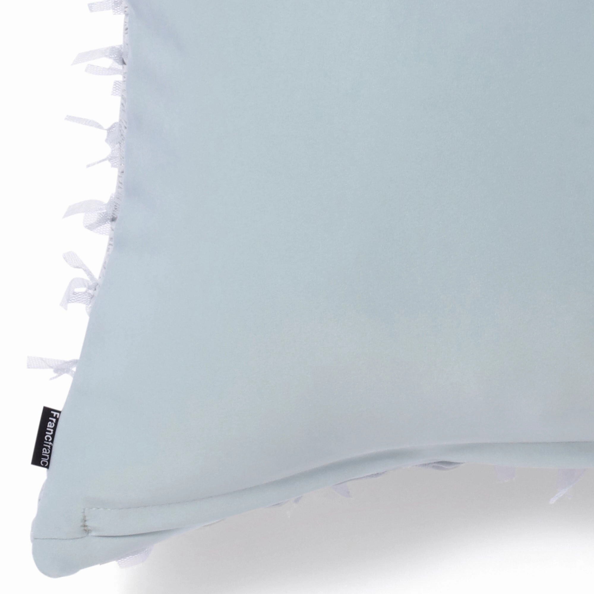 Tulle Ribbon Cushion Cover 450 X 450 Light Blue