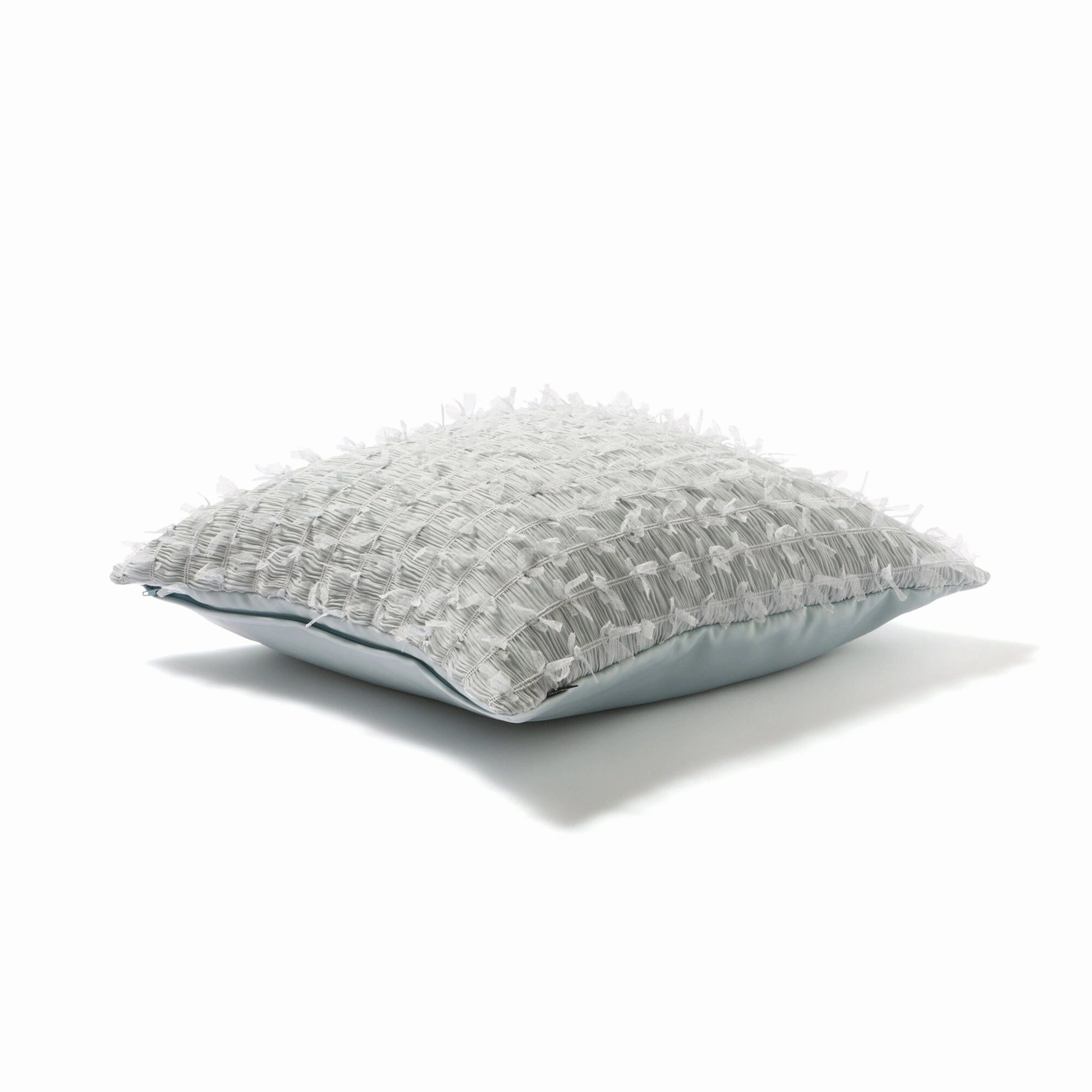 Tulle Ribbon Cushion Cover 450 X 450 Light Blue