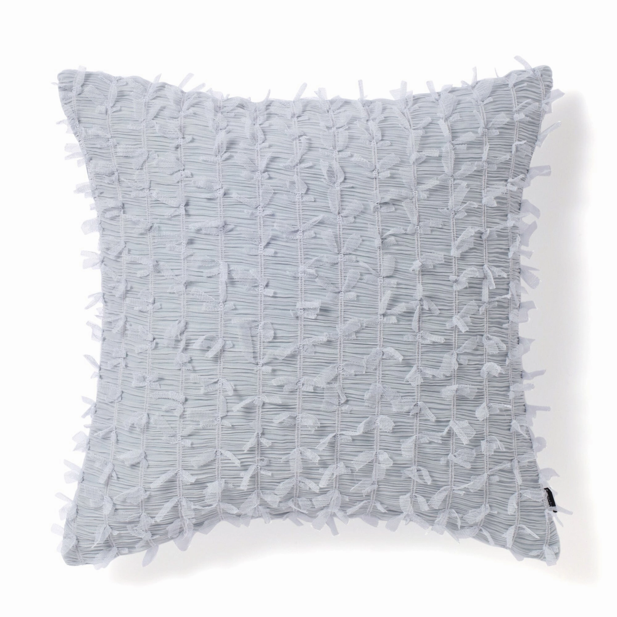 Tulle Ribbon Cushion Cover 450 X 450 Light Bluebedding sets ,throw blankets 