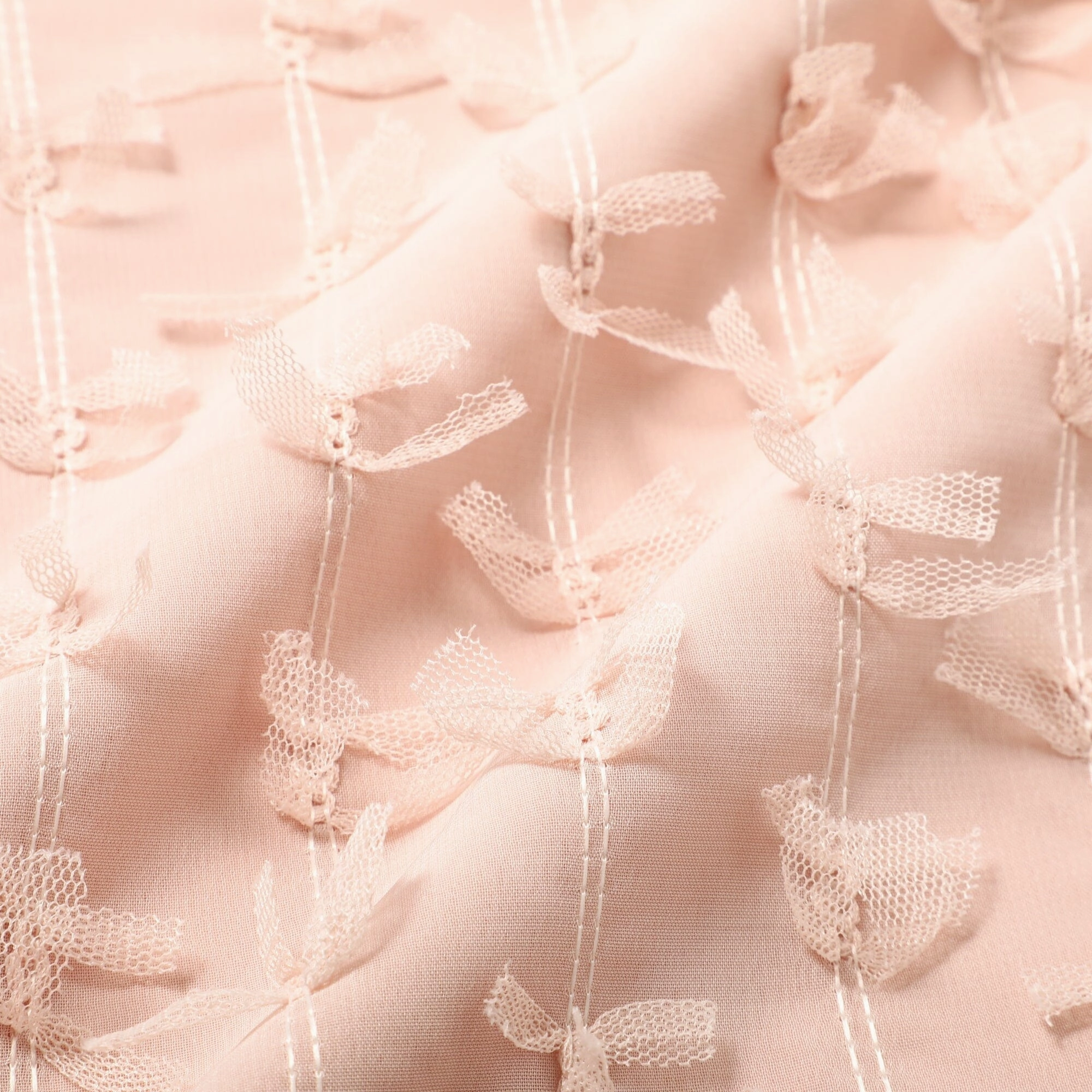 Tulle Ribbon Cushion Cover 450 X 450 Pink