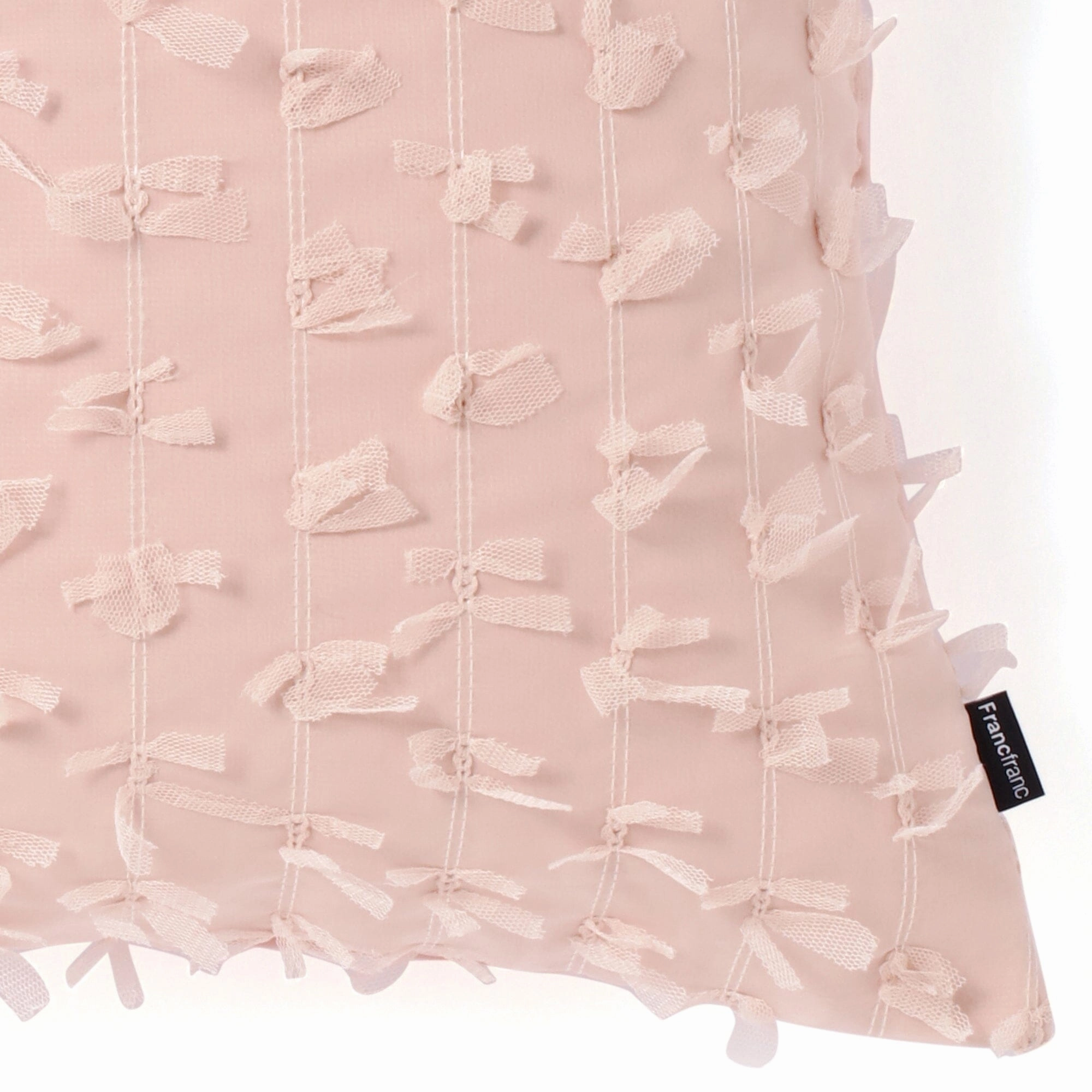 Tulle Ribbon Cushion Cover 450 X 450 Pink