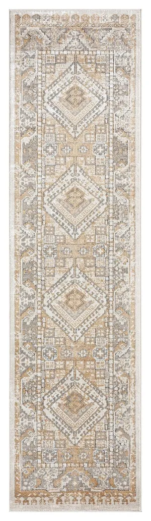 Tupelo Beige And Grey Tribal Medallion Runner Rugmodern color block patchwork rug