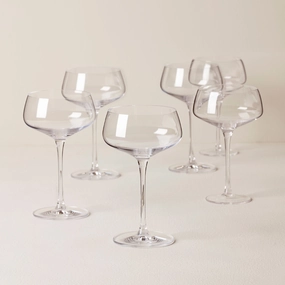 Tuscany Classics Angled Coupe Glasses - Set Of 6glass cups ,personalized mugs 