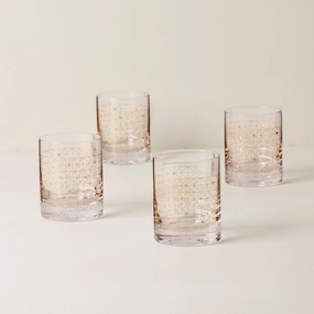 Tuscany Classics Gold Dust Double Old Fashion Glasses - Setglass cups ,personalized mugs 