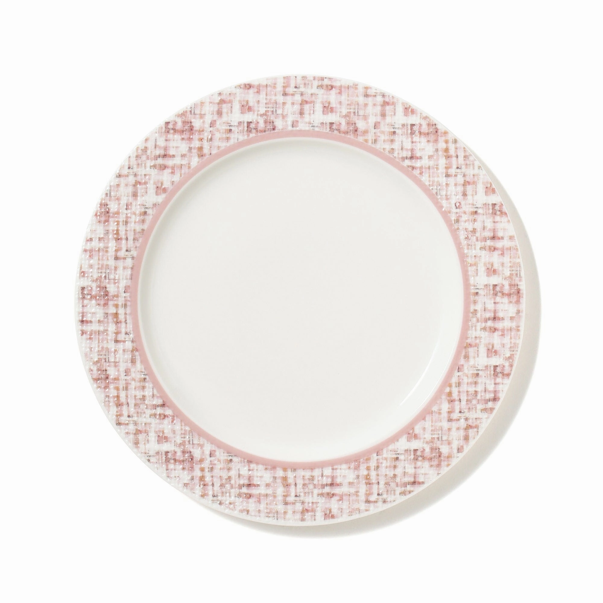 Tweed Plate Small Pinkhand-painted ceramic bowl