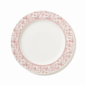 Tweed Plate Small Pinkhand-painted ceramic bowl