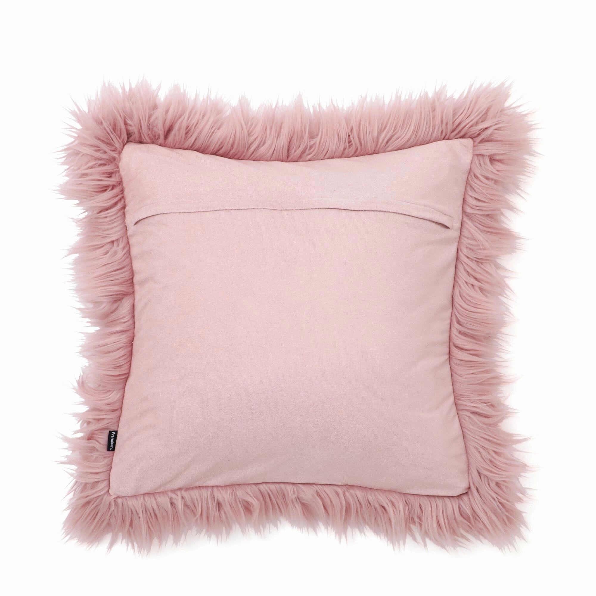 Tweed X Fur Cushion Cover 450 X 450 Navy X Pink