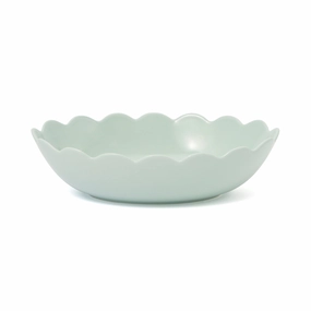 Uneune Oval Bowl Minthand-painted ceramic bowl