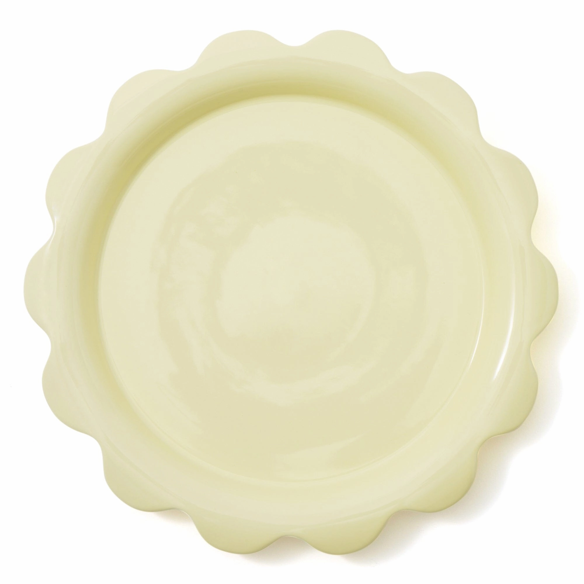 Uneune Plate Large Yellowhand-painted ceramic bowl