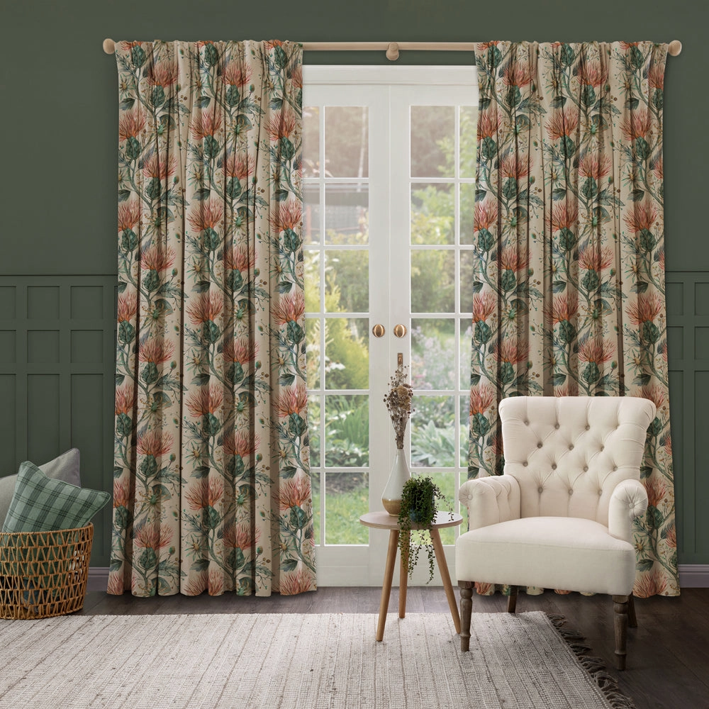 Varys Printed Made to Measure Curtains Sapphire