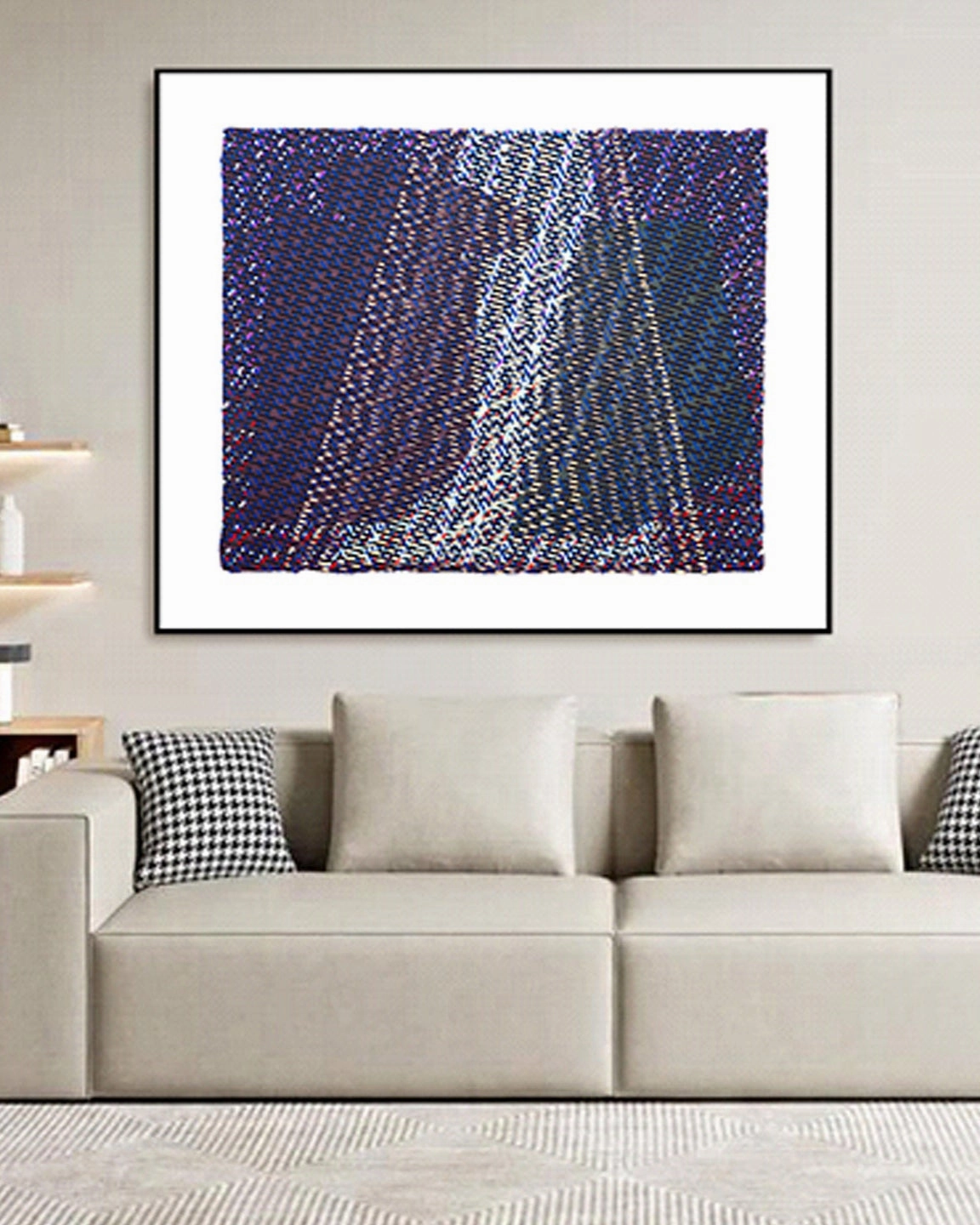 Veil of Frequencies 3D Abstract Oil Paintingnordic style wall decor