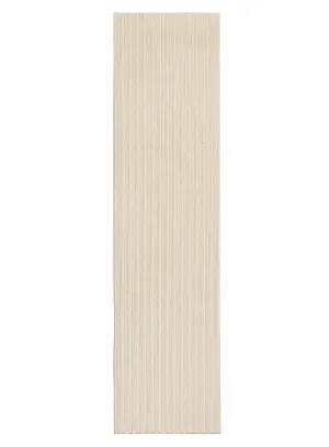 Veluz Cream Striped Washable Faux Fur Runner Rugmodern color block patchwork rug