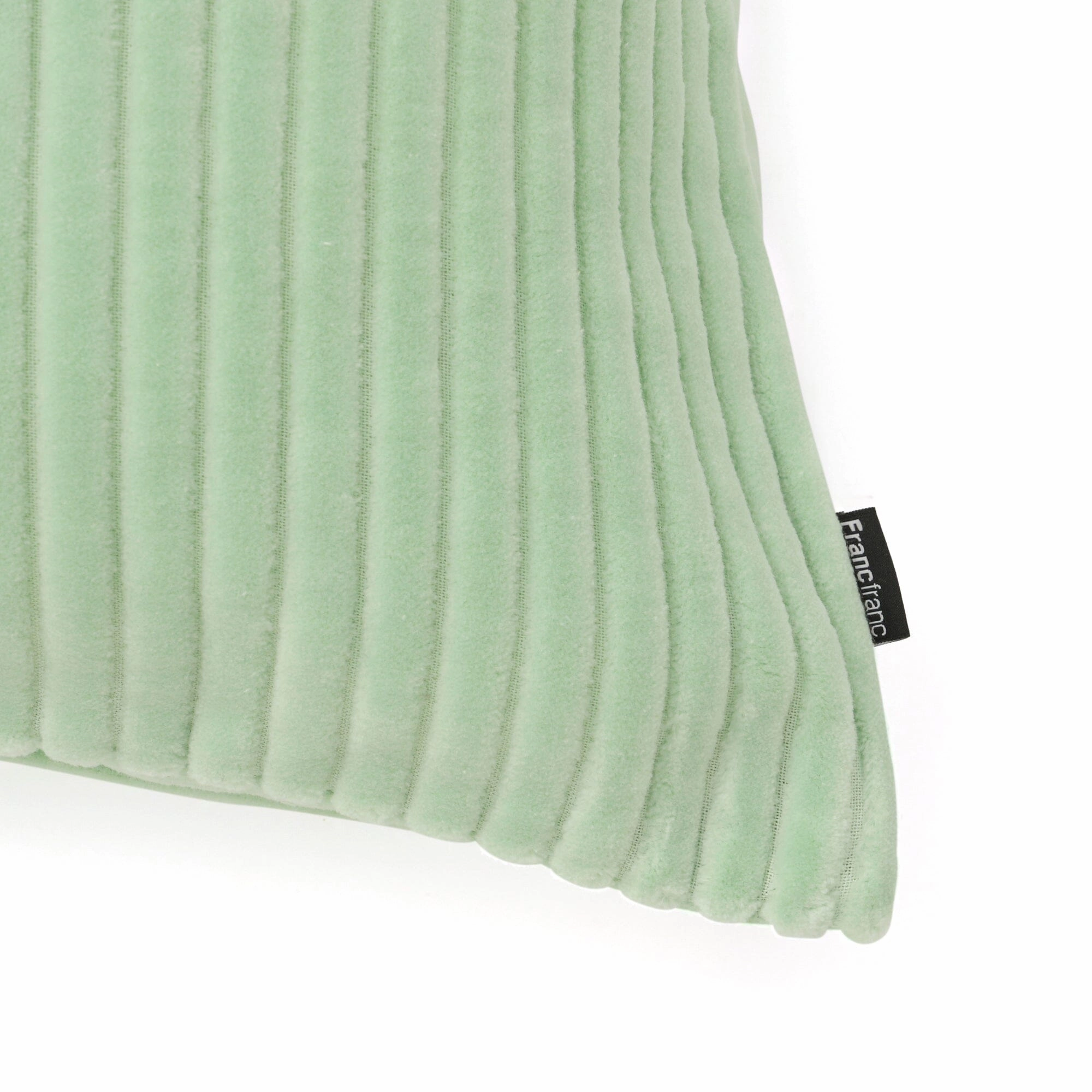 Velvet Line Cushion Cover 450 X 450 Light Green