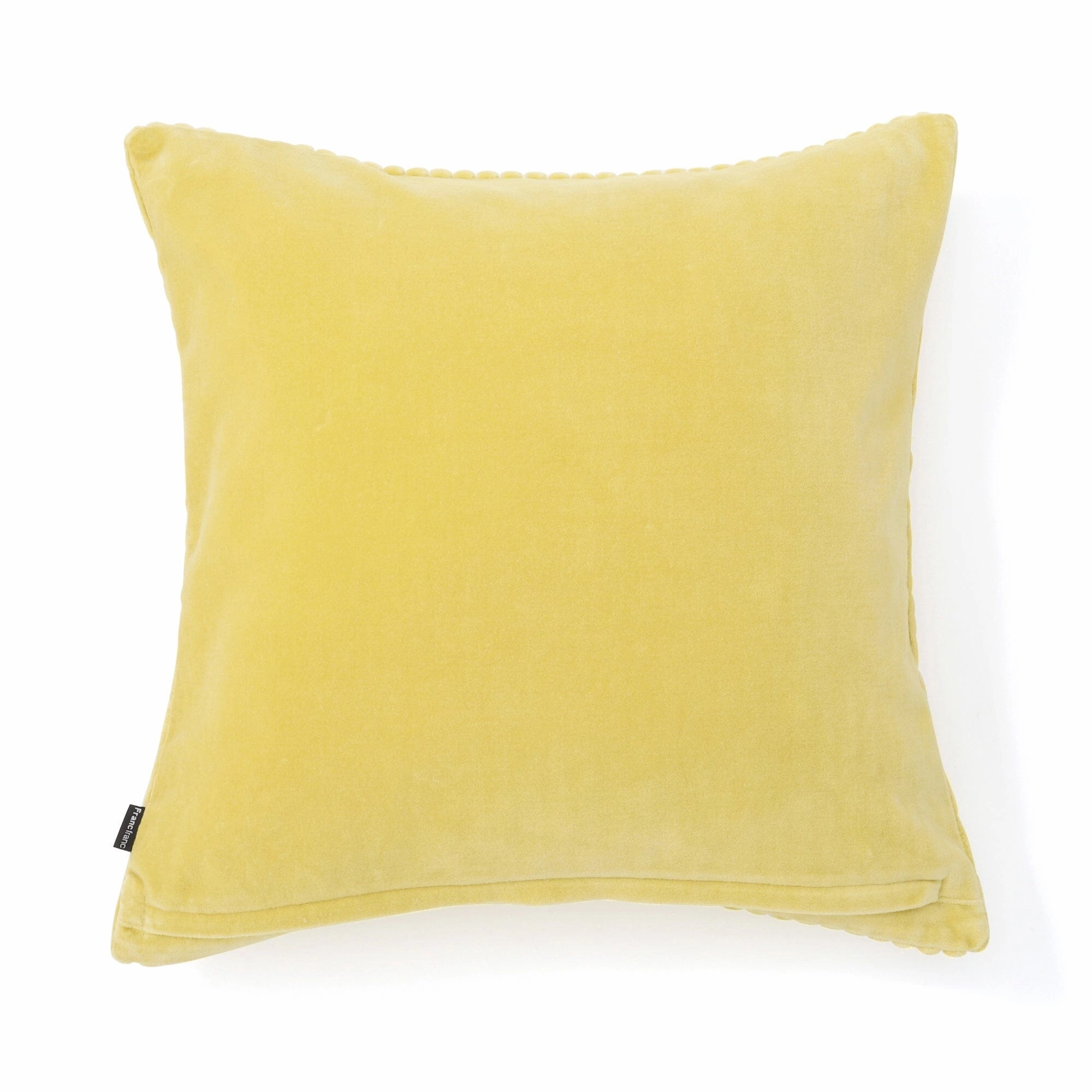 Velvet Line Cushion Cover 450 X 450 Yellow