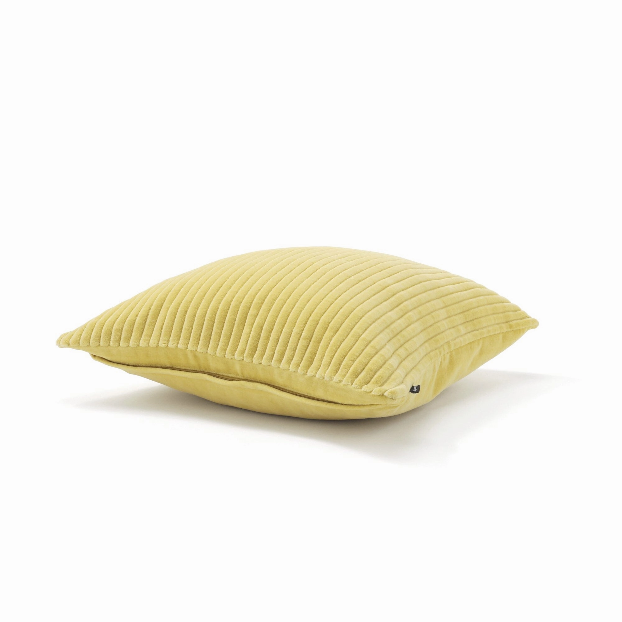 Velvet Line Cushion Cover 450 X 450 Yellow
