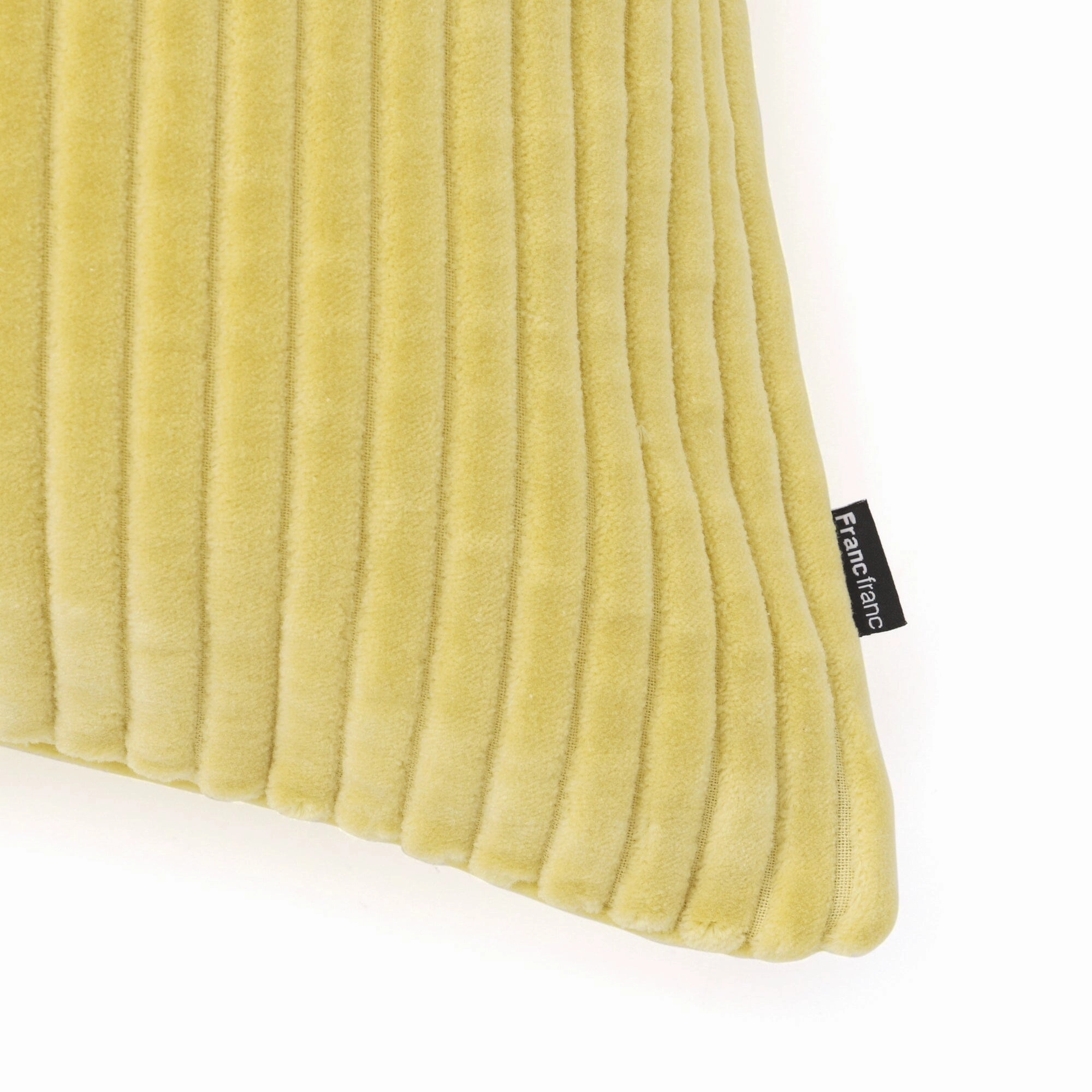 Velvet Line Cushion Cover 450 X 450 Yellow