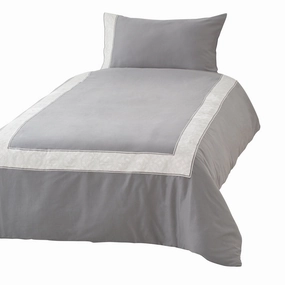 Vertz Comforter Case Single Gray X Whitebedding sets ,throw blankets 