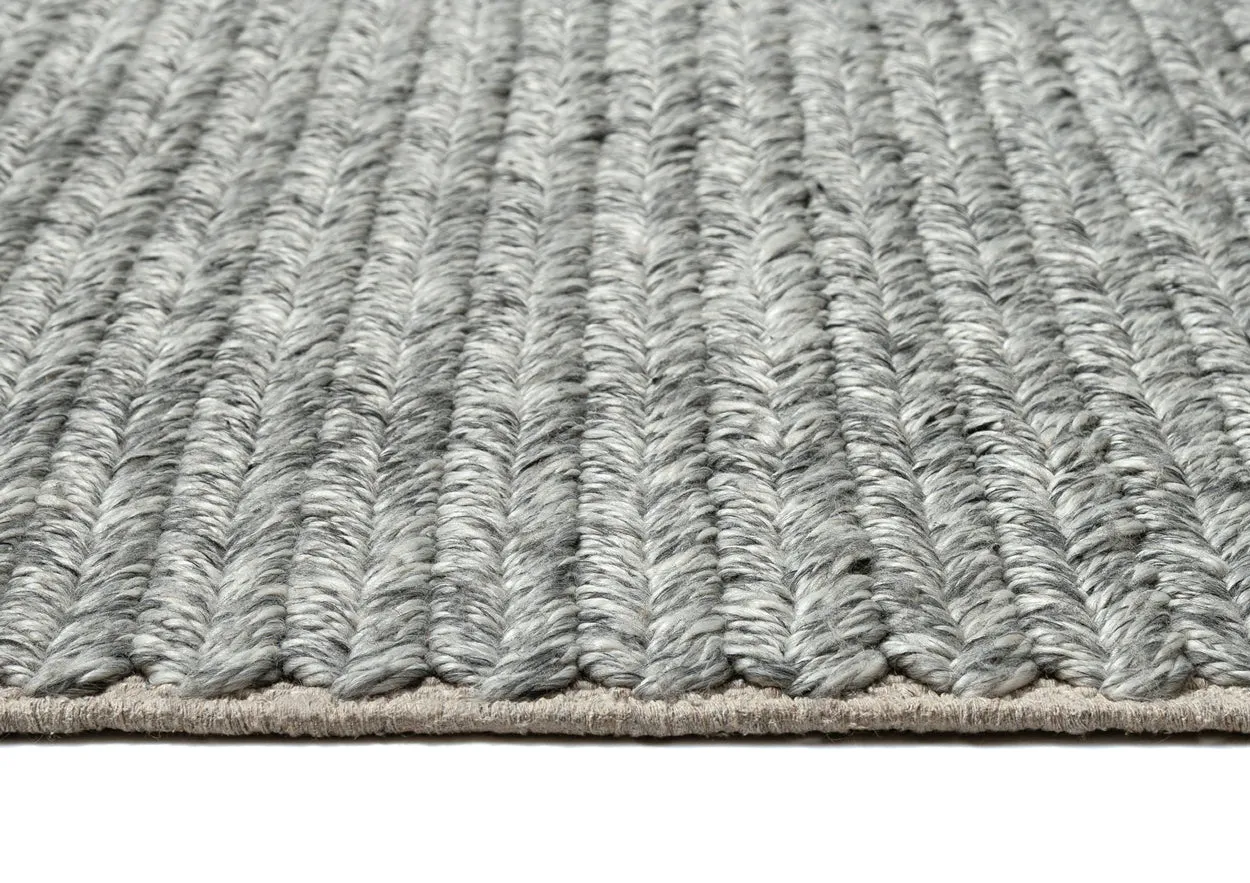 Vica Cream and Grey Braided Rug