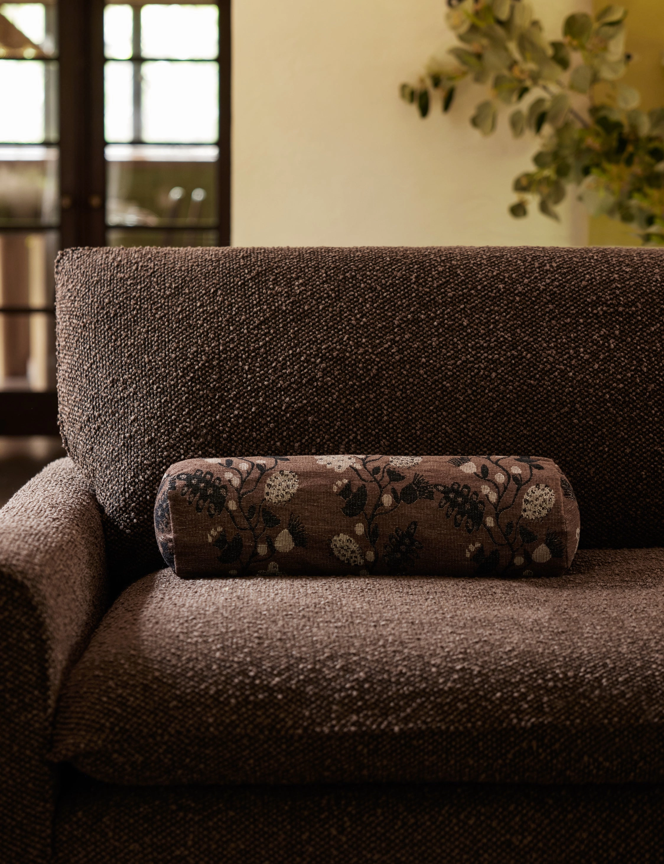 Vini Botanical Jacquard Bolster Pillow by Sarah Sherman Samuel