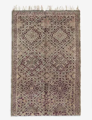 Vintage Moroccan Hand-Knotted Wool Rug No. 37, 6'8" x 10'4"modern color block patchwork rug