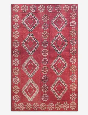 Vintage Moroccan Hand-Knotted Wool Rug No. 47, 5'5 x 8'7modern color block patchwork rug