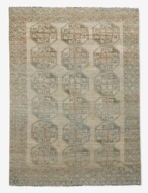 Vintage Persian Hand-Knotted Wool Rug No. 7, 6'3" x 8'8"modern color block patchwork rug