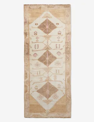 Vintage Turkish Hand-Knotted Wool Rug No. 242, 5'7" x 12'6"modern color block patchwork rug
