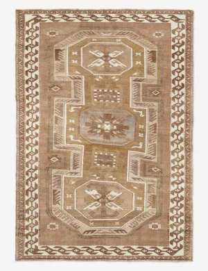 Vintage Turkish Hand-Knotted Wool Rug No. 243, 5'10" x 7'10"modern color block patchwork rug
