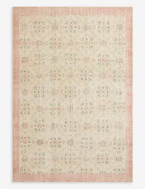 Vintage Turkish Hand-Knotted Wool Rug No. 293, 7'x 10'4"modern color block patchwork rug