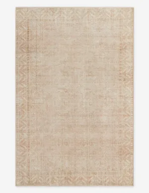 Vintage Turkish Hand-Knotted Wool Rug No. 301, 6'9" x 10'3"modern color block patchwork rug