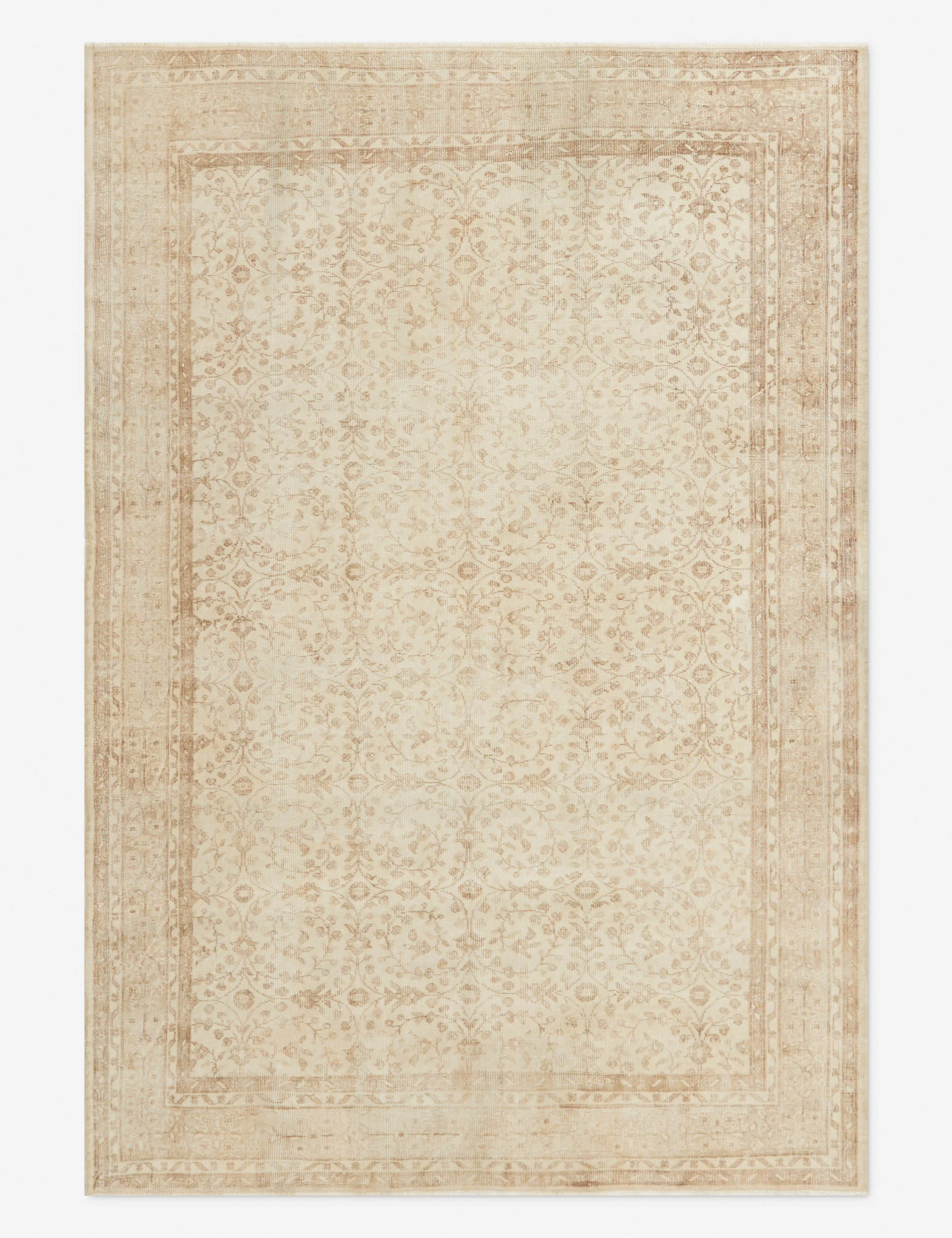 Vintage Turkish Hand-Knotted Wool Rug No. 311, 6'8" x 9'8"modern color block patchwork rug